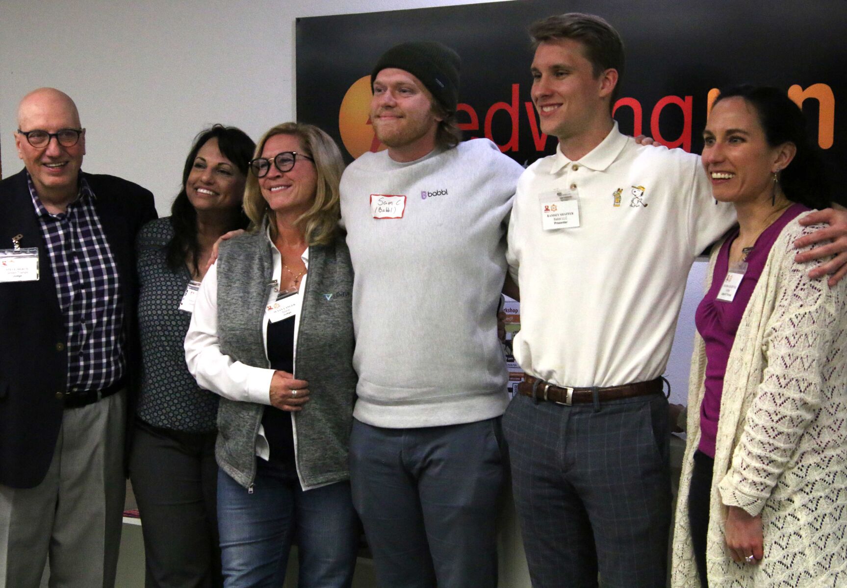 Babbl founders, E1 Ignite Cup judges